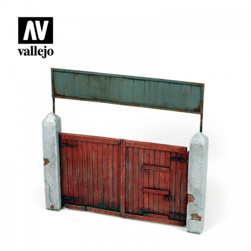 PORTON DE MADERA (150 x 150 mm) -1/35- Vallejo Scenics SC006