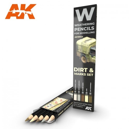 Watercolor pencil: DIRT & MARK SET - AK Interactive 10044
