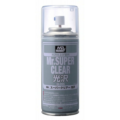 SPRAY BARNIZ BRILLANTE (170 ml) -Mr. SUPER CLEAR FLAT UV CUT - Gunze B522:800