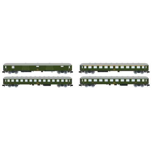 SET COCHES VIAJEROS Tipo 8100 (Verde) RENFE Ep. IV -N - 1/160- Arnold HN4295