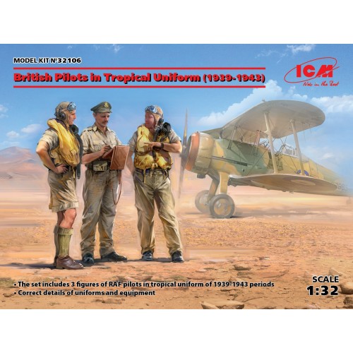 TRIPULANTES Royal Air Force UNIFORME TROPICAL -1/32- ICM 32106
