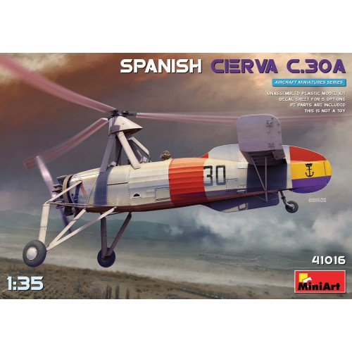 AUTOGIRO CIERVA C.30 ESPAÑA -Escala 1/35- Miniart Model 41016