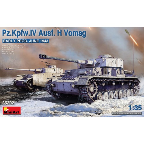 CARRO DE COMBATE Sd.Kfz. 161 Ausf. H (Early) PANZER IV (VOMAG) -Escala 1/35- MiniArt Models 35302