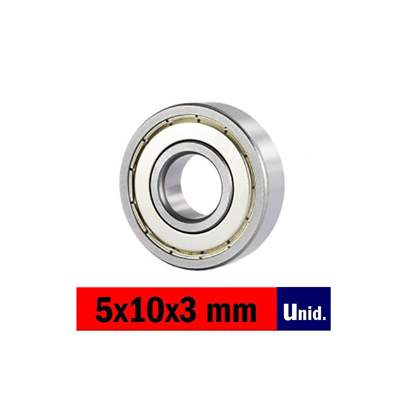 RODAMIENTO abec3 2Z (5x10x3 mm) unidad RODAMIENTO abec3 2Z (5x10x3 mm) unidad