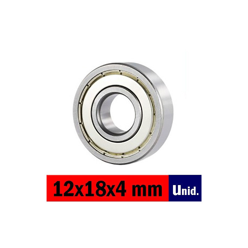 RODAMIENTO abec3 2Z (12x18x4 mm) unidad (SIMILAR A REFERENCIA MZ624) RODAMIENTO abec3 2Z (12x18x4 mm) unidad (SIMILAR A REFERENCIA MZ624)