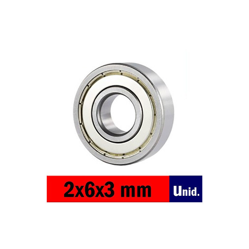 RODAMIENTO abec3 2Z (2x6x3 mm) unidad RODAMIENTO abec3 2Z (2x6x3 mm) unidad