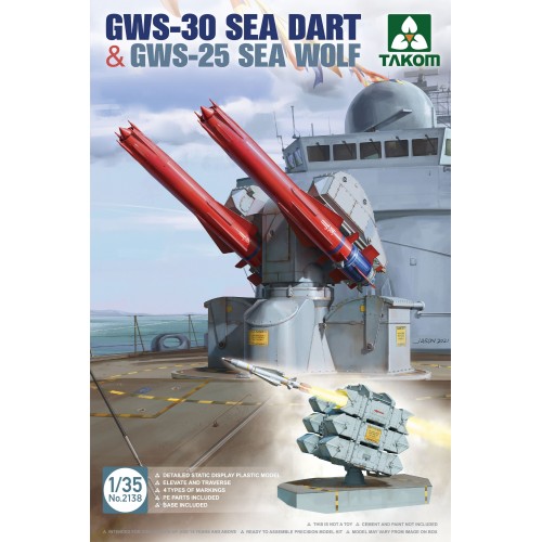 LANZADORES DE MISILES GWS-30 SEA DART & GWS-25 SEA WOLF -Escala 1/35- Takom 2138