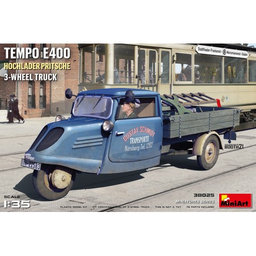MOTOCARRO TEMPO E400 HOCHLADER PRITSCHE -Escala 1/35- MiniArt Model 38025