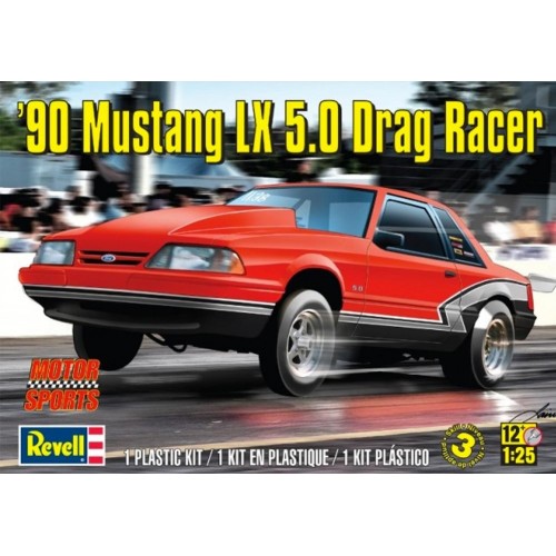 FORD MUSTANG LX 5.0 1990 DRAG RACER -Escala 1/25- Revell 854195
