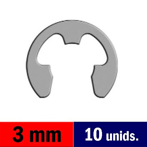 CIRCLIP TIPO E 3mm (10 UNIDADES)