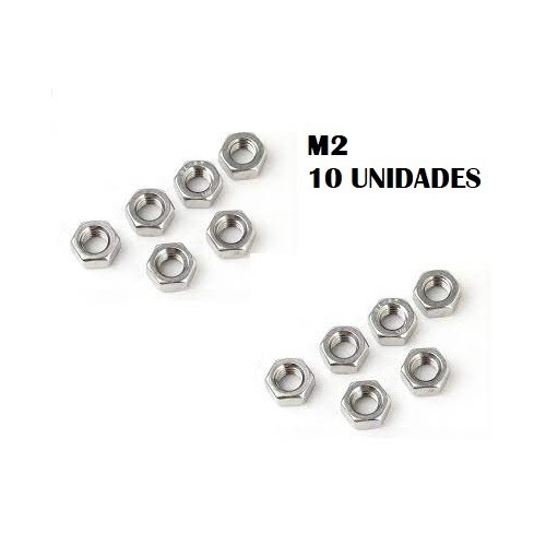 TUERCAS DE M2 (10 unidades) - HMT Hobby Models Tools M2