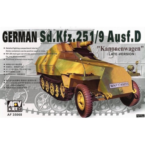 SEMIORUGA SD.KFZ. 251/9 Ausf. D & OBUS 75 mm -Escala 1/35- AFV AF35068