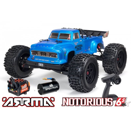 COCHE RC RTR ARRMA Notorious V5 1/8 AZUL Stunt Truck Brushless 6S 4WD RTR