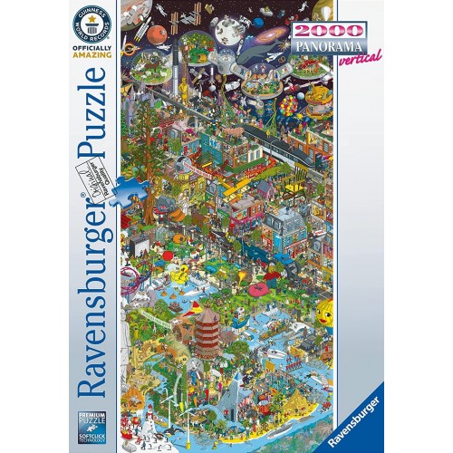 PUZZLE 2000 PZS PANORAMA - GUINNESS WORLD RECORD S - RAVENSBURGER 17319 (132 X 61 CMS)
