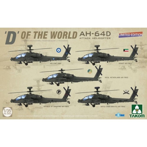 BOEING AH-64 D APACHE LONGBOW "D of the World" -Escala 1/35- Takom 2606