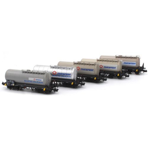 SET Tren Aceitero Transfesa (5 Cisternas Zaes) Epoca VI -Escala N - 1/160- MFTrain N71024