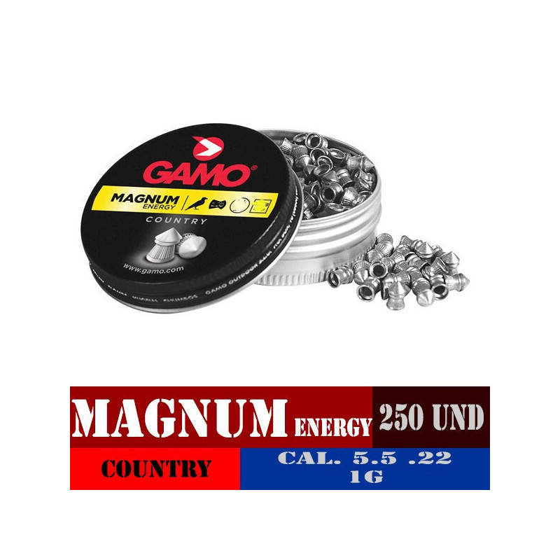PERDIGON MAGNUM CAL. 5,5MM (250 UNDS) PERDIGON MAGNUM CAL. 5,5MM (250 UNDS)