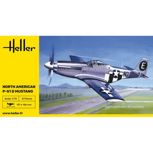 NORTH AMERICAN P-51 D MUSTANG -Escala 1/72- Heller 80268