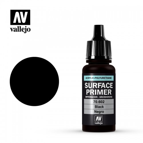 SURFACE PRIMER: NEGRO (17 ml) - Acrilicos Vallejo 70602