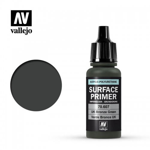 SURFACE PRIMER: VERDE BRONCE U.K. (17 ml) - Acrylicos Vallejo 70607
