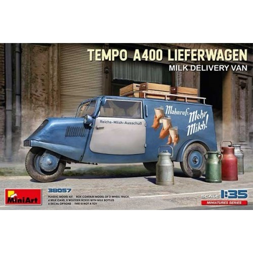 FURGONETA TEMPO A400 Lieferwagen "Milk Delivery" -Escala 1/35- MiniArt 38057