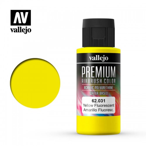 PINTURA LEXAN PREMIUN RC: AMARILLO FLUO (60 ml) - Acrylicos Vallejo 62031
