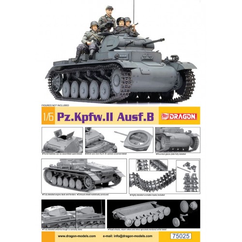 CARRO DE COMBATE Sd.Kfz. 121 Ausf. B PANZER II -Escala 1/6- Dragon Models 75025