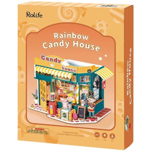 RAINBOW CANDY HOUSE KIT 3D MADERA - ROBOTIME DG158