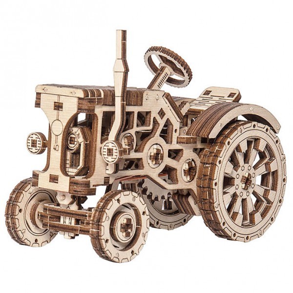 KIT MADERA MECHANICAL MODEL TRACTOR - 111 piezas- Wooden City 57318
