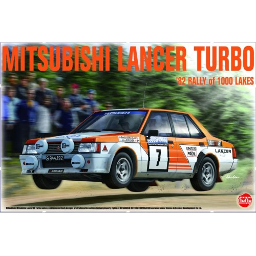 MITSUBISHI LANCER TURBO (Rally 1000 Lagos 1982) -Escala 1/24- NUNU MODEL KIT PN24018