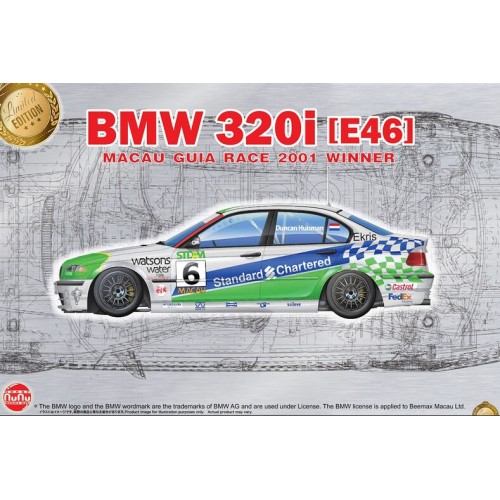 BMW 320i E46 "Touring Macau 2001 Winner" -Escala 1/24- NUNU-Beemax PN24041
