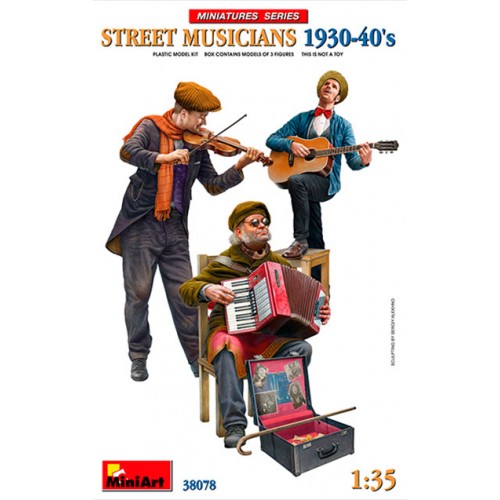 MUSICOS CALLEJEROS 1930-1949 ESCALA 1/35 MINIART 38078