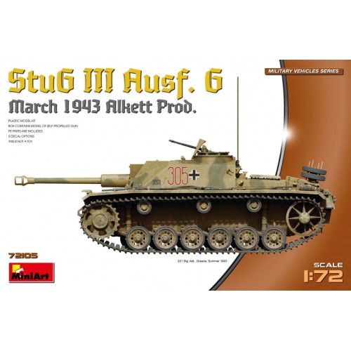 CAÑON DE ASALTO SD.KFZ. 142/1 STUG III G (Marzo 1943) -Escala 1/72- MiniArt 72105