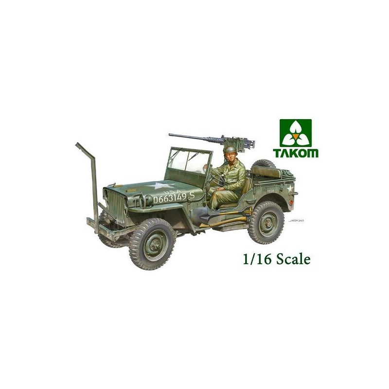 VEHICULO TODOTERRENO JEEP WILLYS 1/4 ton (4x4) -Escala 1/16 Takom 1016
