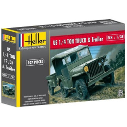 JEEP WILLYS Y REMOLQUE - Heller 81105 JEEP WILLYS Y REMOLQUE - Heller 81105