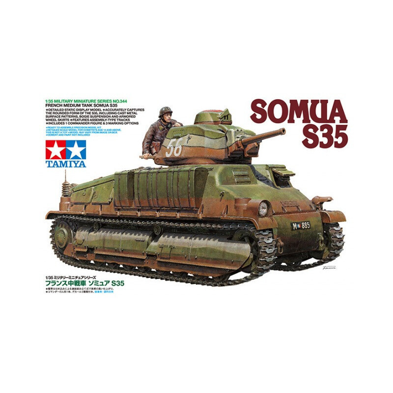 CARRO DE COMBATE SOMUA S35 -Escala 1/35 Tamiya 35344 CARRO DE COMBATE SOMUA S35 -Escala 1/35 Tamiya 35344