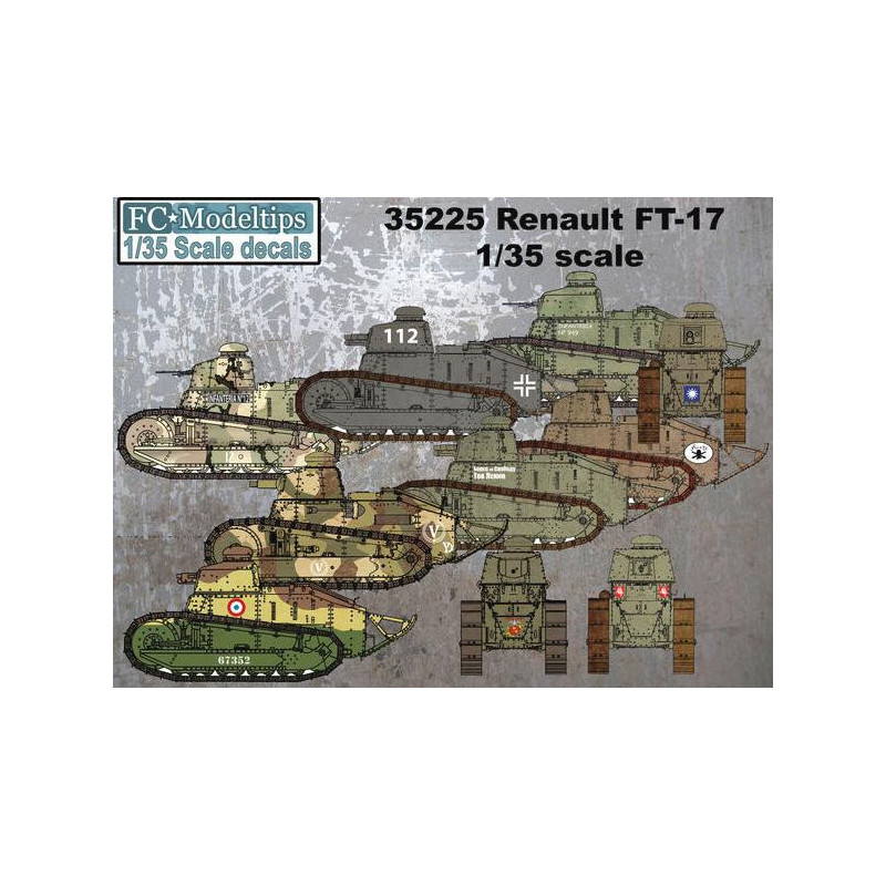 SET CALCAS CARRO DE COMBATE RENAULT FT-17 - FC Modeltips C35225 SET CALCAS CARRO DE COMBATE RENAULT FT-17 - FC Modeltips C35225