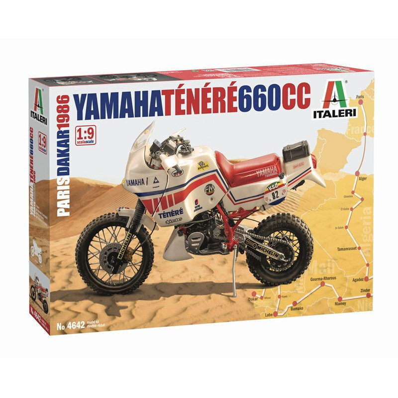 YAMAHA TENERE Paris-Dakar" (660 cc) 1984 -1/9- ITALERI 4642" YAMAHA TENERE Paris-Dakar" (660 cc) 1984 -1/9- ITALERI 4642"