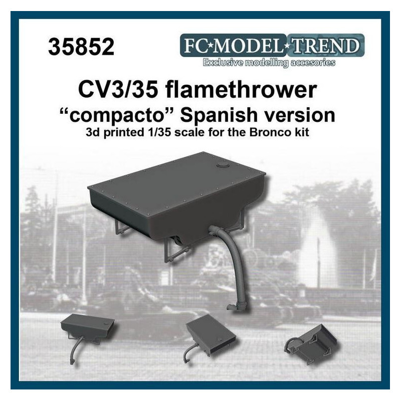 LANZALLAMAS MODELO ESPAÑOL PARA CV3/35 ESCALA 1/35 LANZALLAMAS MODELO ESPAÑOL PARA CV3/35 ESCALA 1/35