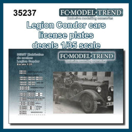 CALCAS MATRICULAS COCHES LEGION CONDOR -Escala 1/35- FC Modeltrend 35237 CALCAS MATRICULAS COCHES LEGION CONDOR -Escala 1/35- FC Modeltrend 35237