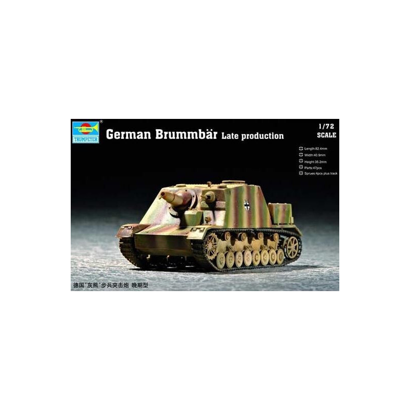 CAÑON DE ASALTO Sd.Kfz. 166 STURMPANZER IV BRUMMBAR -Escala 1/72- Trumpeter 07212 CAÑON DE ASALTO Sd.Kfz. 166 STURMPANZER IV BRUMMBAR -Escala 1/72- Trumpeter 07212