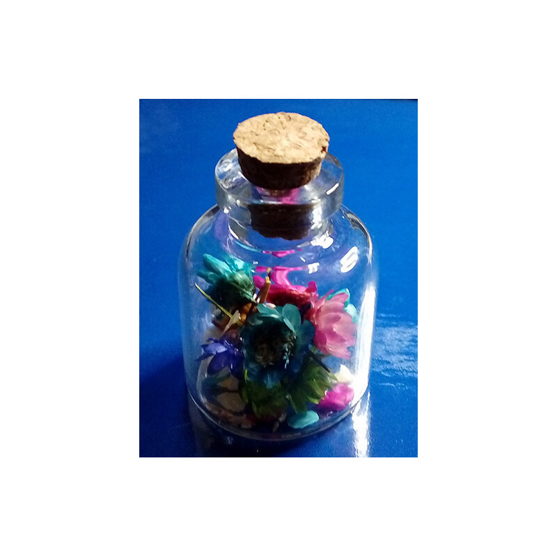 BOTE DE CRISTAL CON FLORES SECAS (diam 22mm x altura 27mm) HOBBY DOLLSHOUSE ACCESORIES 554 BOTE DE CRISTAL CON FLORES SECAS (diam 22mm x altura 27mm) HOBBY DOLLSHOUSE ACCESORIES 554