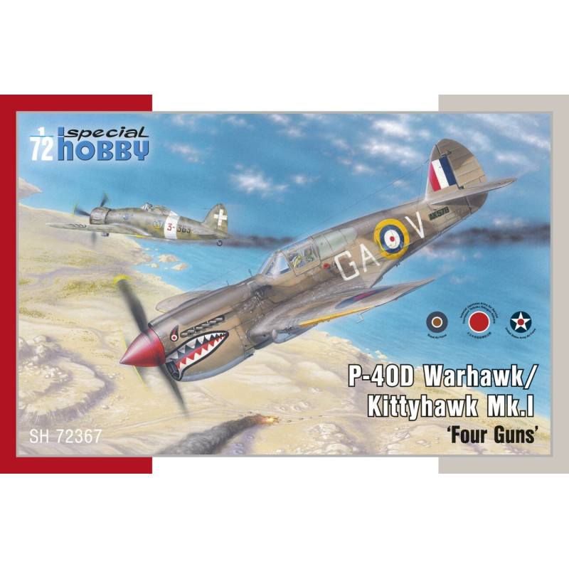 CURTISS P-40D WARHAWK MK.I 4 CAÑONES - ESCALA 1/72 - SPECIAL HOBBY 72367