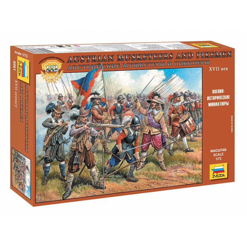 MOSQUETEROS Y PIQUEROS AUSTRIACOS (Siglo XVII) -Escala 1/72- Zvezda 8061 MOSQUETEROS Y PIQUEROS AUSTRIACOS (Siglo XVII) -Escala 1/72- Zvezda 8061