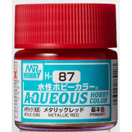 PINTURA AQUEOUS ROJO METALIZADO (10 ml) - Mr Color / Gunze Sangyo H-087