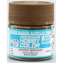 PINTURA AQUEOUS MARRON MADERA  BRILLANTE (10 ml) - Mr Color / Gunze Sangyo H-037