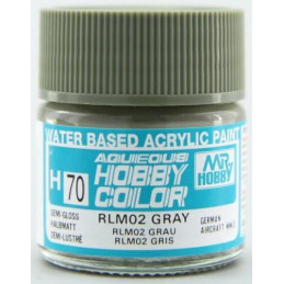 PINTURA AQUEOUS GRIS RLM02 SATNADO (10 ml) - Mr Color / Gunze Sangyo H-007