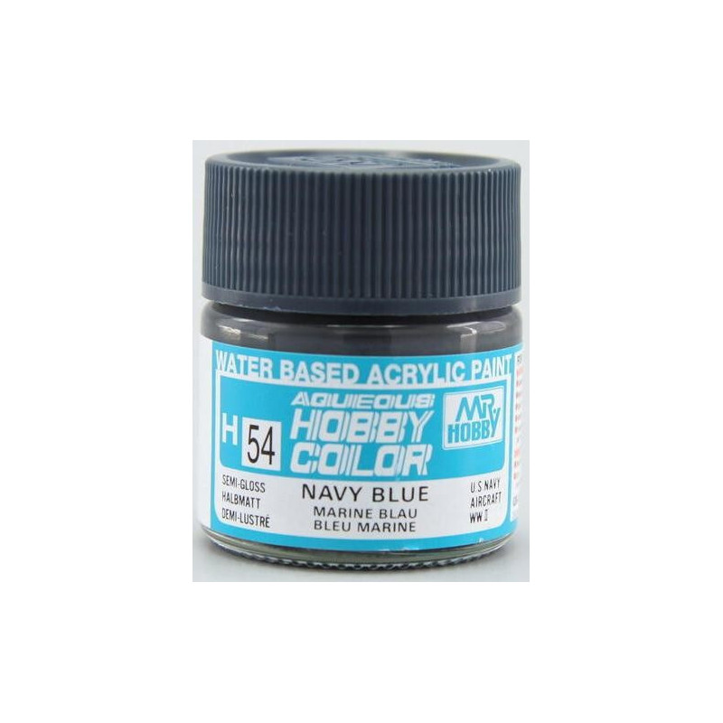 PINTURA AQUEOUS NAVY BLUE SATINADO (10 ml) - Mr Color / Gunze Sangyo H-054