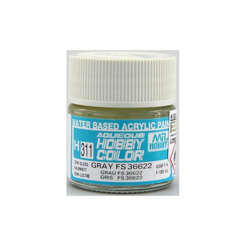PINTURA AQUEOUS GRIS SATINADO FS 36622 (10 ml) - Mr Color / Gunze Sangyo H-311 PINTURA AQUEOUS GRIS SATINADO FS 36622 (10 ml) - Mr Color / Gunze Sangyo H-311