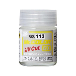 COLOR ACRILICO SUPER CLEAR III UV BRILLANTE (18 ml) - Mr. Color GX113